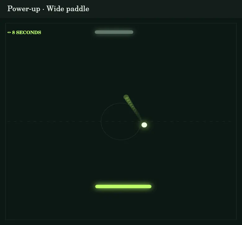 The wider paddle gives your side a temporary advantage.