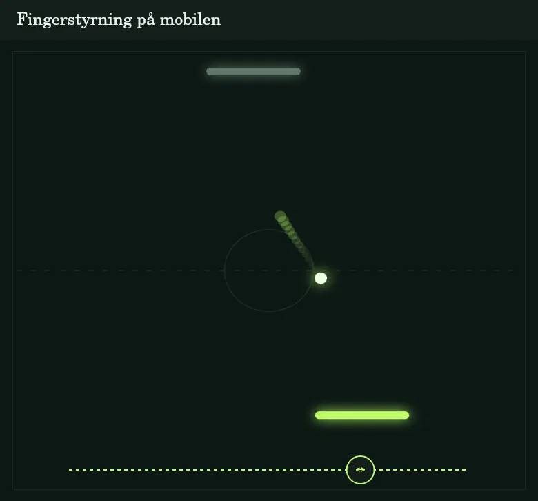 Svep under racketen: markeringen visar en lämplig fingerposition.